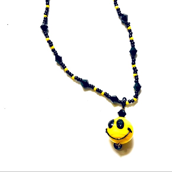 Handcrafted Have A Nice Day “Smiley” Necklace - Picture 2 of 5